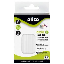 Plico Barras Termofusibles Baja Temperatura 8 mm diámetro x 95 mm - Blíster 22 Unidades para Pistola Mini Pegar Materiales Sensibles Precio: 8.49999953. SKU: B12PRBGTZ8