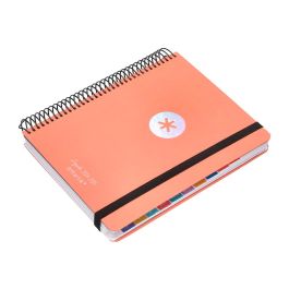 Agenda Escolar Antartik Año 24 - 25 Curso Coleccion Minimal Orange Día Página A5