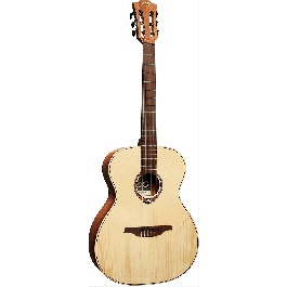 LAG Guitarra Acústica Nylon Auditorium Natural Tapa Abeto Engelmann Macizo Fondo y Aros Caoba Swietenia Acabado Satinado 6 Cuerdas Precio: 306.337152. SKU: B15NNZM8SN