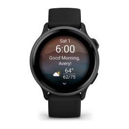 Garmin Vívoactive 6 Reloj Inteligente GPS 42 mm Pantalla AMOLED Táctil 1.2'' 390x390 píxeles 8 GB WiFi Negro con Correa de Silicona