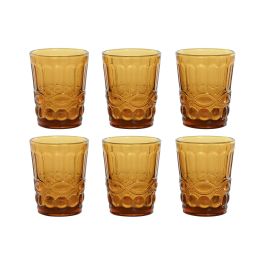 Vaso Basicos DKD Home Decor Ambar 8 x 10 x 8 cm Set de 6