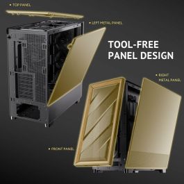 ANTEC FLUX SE Midi Tower para PC, Negro y Madera