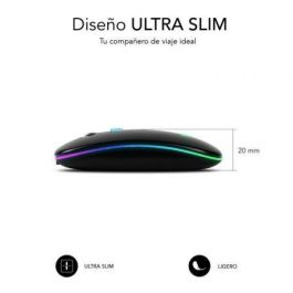 Ratón Inalámbrico por Bluetooth Subblim LED Dual Flat/ Batería recargable/ Hasta 1600 DPI Ratón Inalámbrico por Bluetooth Subblim LED Dual Flat/ Batería recargable/ Hasta 1600 DPI