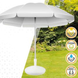 Soporte parasol poliresina blanca 30 kgs tubo 4,8 cm d58x35 cm Soporte parasol poliresina blanca 30 kgs tubo 4,8 cm d58x35 cm