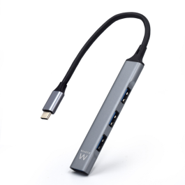 Ewent EW1145 Hub USB Type-C a 4 Puertos (1x USB-A 3.2 Gen 1, 3x USB-A 2.0) para Portátil 5 Gbps Gris Plata Plug and Play Precio: 12.89000053. SKU: B15EY9EKLL
