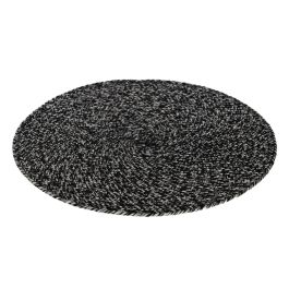 Salvamantel Trenzado Negro-Blanco 38 X 38 cm