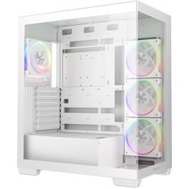 DeepCool CG580 4F V2 Torre Midi PC Blanco con 4 Ventiladores y Vidrio Templado para Gaming
