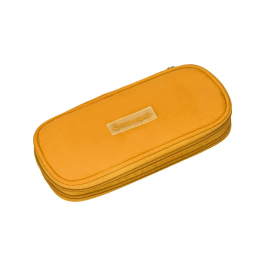 Liderpapel Estuche Portatodo Color Pop con Compartimento Extensible, 2 Cremalleras, Amarillo, 230x60 mm