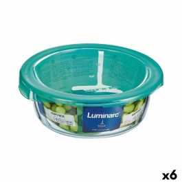 Fiambrera Redonda con Tapa Luminarc Keep'n Lagon 13,5 x 6 cm Turquesa 680 ml Vidrio (6 Unidades) Precio: 29.58999945. SKU: S2709383