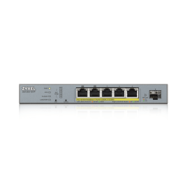 Zyxel GS1350-6HP-EU0101F Switch Gestionado L2, 5 Puertos Gigabit Ethernet, PoE, Gris Zyxel GS1350-6HP-EU0101F Switch Gestionado L2, 5 Puertos Gigabit Ethernet, PoE, Gris