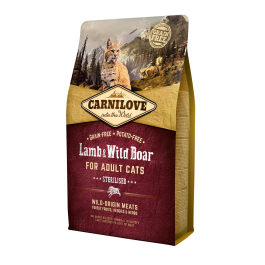 Carnilove Alimento para Gatos Adultos Esterilizados Cordero y Jabalí 2 kg Precio: 16.5. SKU: B14B6S8DYM