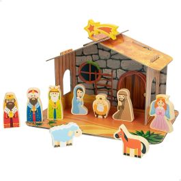 Belén de Navidad Woomax Madera Cartón 22 x 16 x 12 cm 11 Piezas