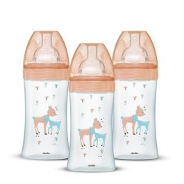 Dodie DOD3700763510989 Conjunto 3 Biberones Sensation+ Anticólico Cristal 270ml 0-6 meses con pacificador plano Dodie DOD3700763510989 Conjunto 3 Biberones Sensation+ Anticólico Cristal 270ml 0-6 meses con pacificador plano