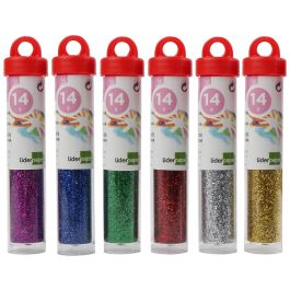 Purpurina Liderpapel Fantasia Colores Metalicos Surtidos Bote De 14 gr 24 unidades