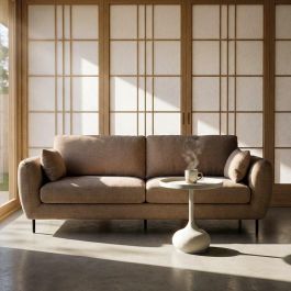 Sofá 3 Plazas Marrón Claro Tejido-Metal 229 X 92 X 88 cm Precio: 1320.0011. SKU: B1B9MPDW33