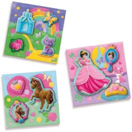 Ses Creative SES8710341013493 Lienzos para Pintar Princesas 3x - Pasatiempos Creativos - Realiza 3 Cuadros de Princesas