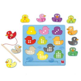 Goula Puzzle Patos Magnético 59453 Puzle de patos magnéticos para favorecer la habilidad manual y el aprendizaje de los números del 1 al 10