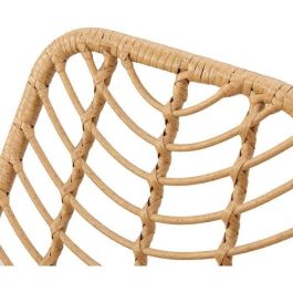 Conjunto de 2 sillas de jardín - Imitación ratán natural - Estructura de acero - L 63,5 x A 86 x P 48 cm Conjunto de 2 sillas de jardín - Imitación ratán natural - Estructura de acero - L 63,5 x A 86 x P 48 cm