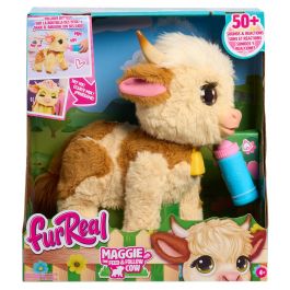 FurReal Maggie la Vaca Alimenta y Sigue, Mascota Interactiva con Sonido y Movimiento, Peluche Animado para Niños +4 años