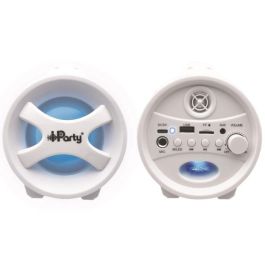 Lexibook iParty Altavoz Inalámbrico Bluetooth Portátil con Micrófono Extraíble, Luces LED y Doble Disco. 30x16x17cm