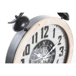 DKD Home Decor Reloj Sobremesa Vintage Negro Natural 41x52.5x6.5 cm (2 Unidades)