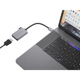 Conceptronic ABBY22G Adaptador USB 3.0 a HDMI 1080P 60Hz Aluminio, compatible Windows 10/11, macOS, Android