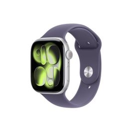 Apple MEVA4QL/A Watch Series 11 GPS 5G 46mm Plata Correa Deportiva Niebla Lila (M/L) ultrarresistente