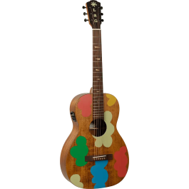 LAG Guitarra Acústica Parlor Electro Signature Vianney Lag Natural Caoba Abeto Engelmann Barniz Satinado