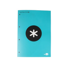 Antartik Bloc encolado A4 Natural Turquesa 80 Hojas Cuadro 5 mm 100 gr Ecológico