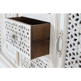 GINER Y COLOMER Aparador de Madera de Mango Blanco Envejecido 100x150x40 cm