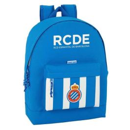 Safta Mochila RCD Espanyol 32,5x43x15 cm Poliéster 600D Blanco y Azul Precio: 23.59000028. SKU: S4300913