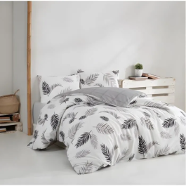 Juego de Cama 220x240 cm con 2 Fundas de Almohada 60x60 cm - 100% Algodón Reforzado - Gris - ASI8683743677702 Precio: 65.49999951. SKU: B1AAYM5WTL