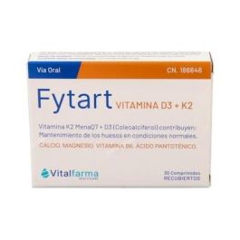 VITALFARMA Fytart 30 Cápsulas - Complemento para Huesos y Músculos con Calcio, Fósforo, Magnesio, Vitamina K2 y D3 Precio: 17.5000001. SKU: B1GAT5WB48
