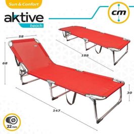 Tumbona plegable aluminio 3 posiciones modelo menorca textileno con asa 188x58x30/68cm Tumbona plegable aluminio 3 posiciones modelo menorca textileno con asa 188x58x30/68cm
