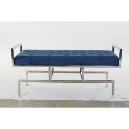 DKD Home Decor Descalzadora 44 x 46 x 97 cm Azul Terciopelo