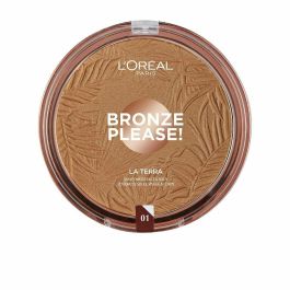 L'Oréal Paris #01-light caramel Polvos Bronceadores BRONZE PLEASE! la terra 18g - Piel Radiante, Acabado Suave y Luminosidad Natural