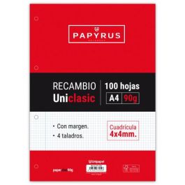 Recambio Paquete 100 Hojas A4 Uniclasic 90 Gr. 4X4 con Margen Papyrus 53391000 Precio: 8.49999953. SKU: B17R4LC2FC