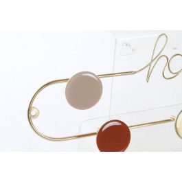 DKD Home Decor Perchero Pared Multicolor Dorado 13 x 6 x 43 cm (4 Unidades)