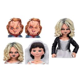 NECA Figuras Chucky & Tiffany La Novia de Chucky Articuladas con Accesorios 10cm