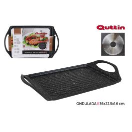 Parrilla Rectangular Ondulada Quttin 36x22.5x1.6 cm (6 Unidades)