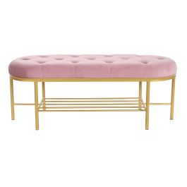 Descalzadora DKD Home Decor Rosa Dorado 35 x 40 x 100 cm