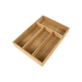 Quttin Organizador de Cubiertos de Bambú - Cajón Extensible 34,1 x 25 x 4,5 cm (12 Unidades)