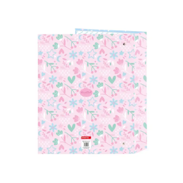 Carpeta de anillas BlackFit8 Smile Azul Rosa A4 27 x 33 x 6 cm