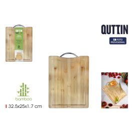 Quttin Tabla de Cortar de Bambú con Asa 32.5 x 25 x 1.7 cm (8 Unidades) Precio: 33.4999995. SKU: B18F8CGZT8
