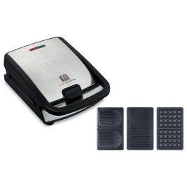 Tefal SW852D, Sandwichera y Gofrera Combinada, Negro y Acero Inoxidable, 700W