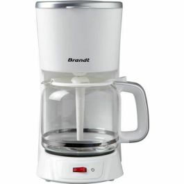 Brandt CAF1318S Cafetera con filtro, 1100W, 18 tazas, jarra de vidrio, placa caliente 40 min, blanco y plata Precio: 45.50000026. SKU: B15HSAV3QZ