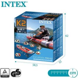 Intex Kayak Excursion Pro 384x94x46 cm Incluye Remos Aluminio y Bomba