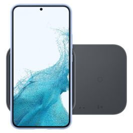 Samsung EP-P5400 Wireless Charger Duo - Cargador Inalámbrico Doble con Carga Rápida 15W para Smartphone y Reloj, Gris