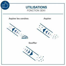Scheppach SCH4046664243328 Aspirador de Cenizas AVC25, Depósito 20L, Potencia 1300W para Limpieza de Chimeneas y Estufas