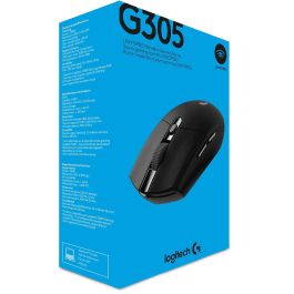 Logitech G305 Ratón Gaming Inalámbrico LIGHTSPEED Óptico HERO 12000 DPI 6 Botones 250h Batería 99g Negro